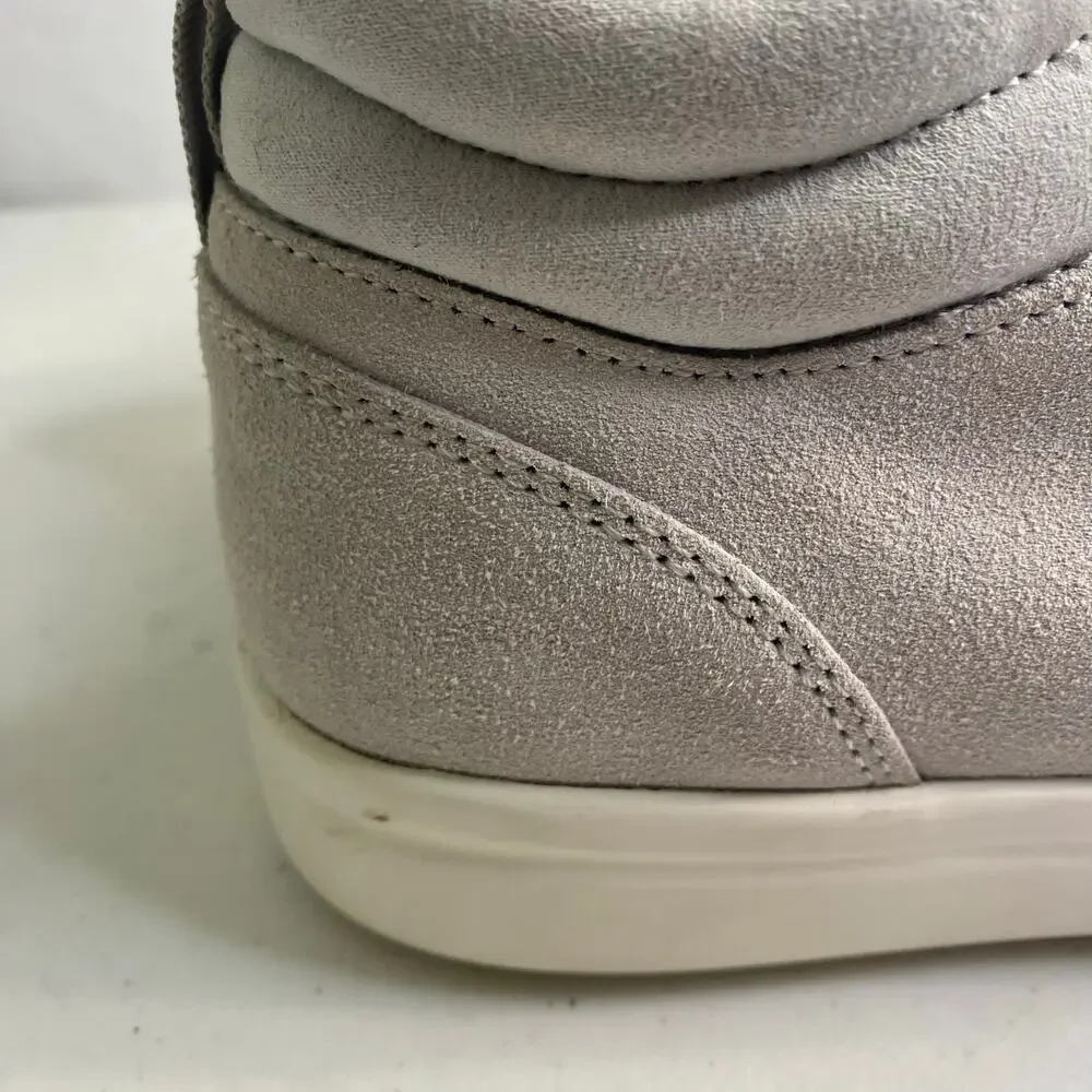 Vionic Womens Rosemont Suede Gray Casual Fashion High Top Sneakers Size 8.5